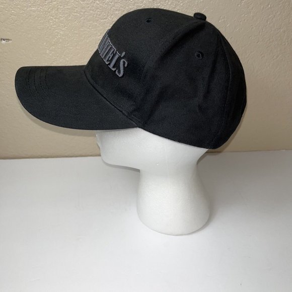 Jack Daniels Whiskey Brand Hat Cap Embroidered Black Strap back Adjustable - Picture 2 of 7